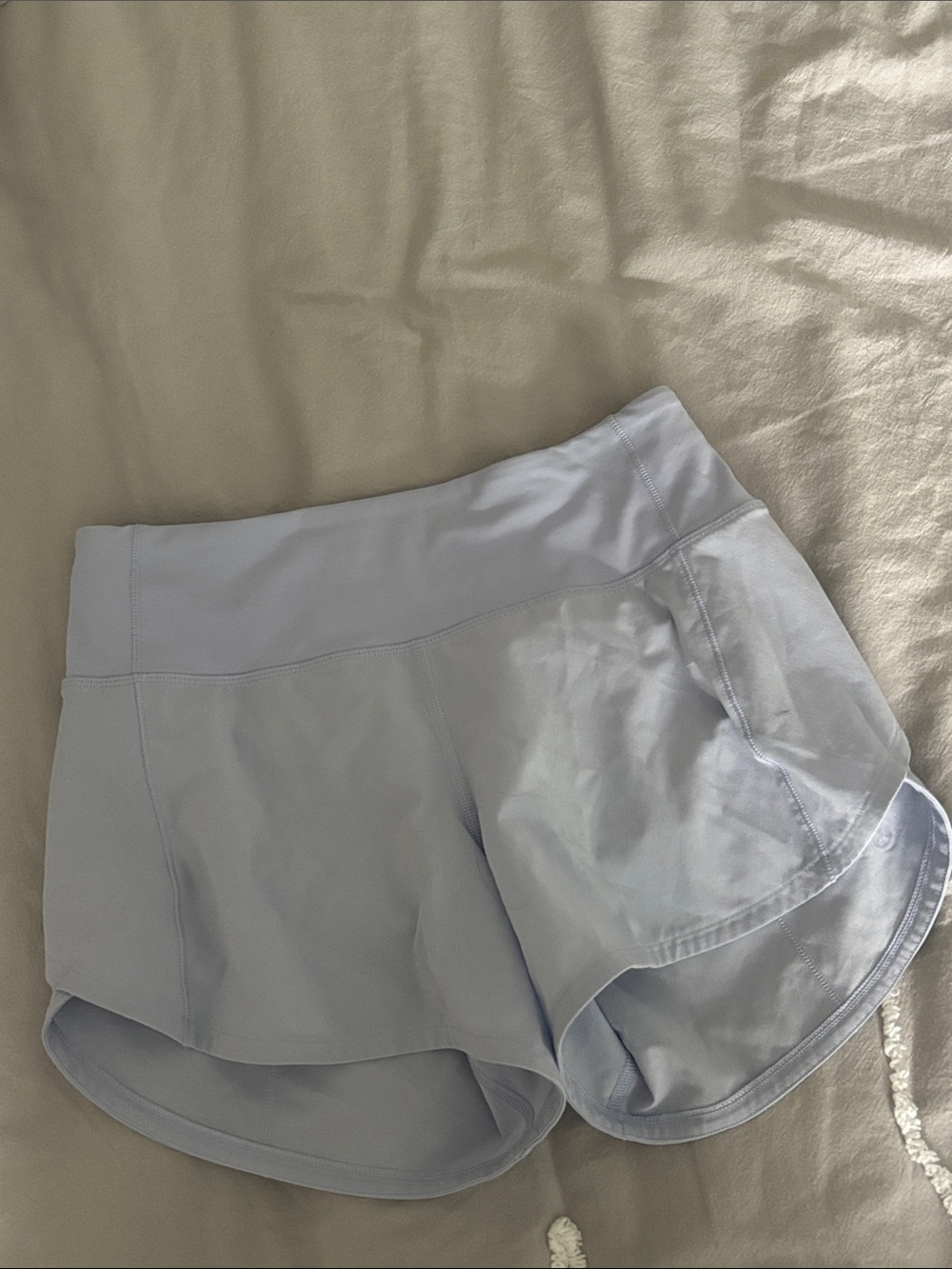 lululemon athletica Light Blue High-Rise Running Shorts